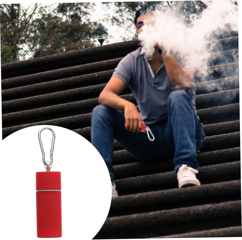 Portable Windproof Ashtray Keychain with Cover for Travel Car Outdoor Smokeless Ash Disposal - Image 2